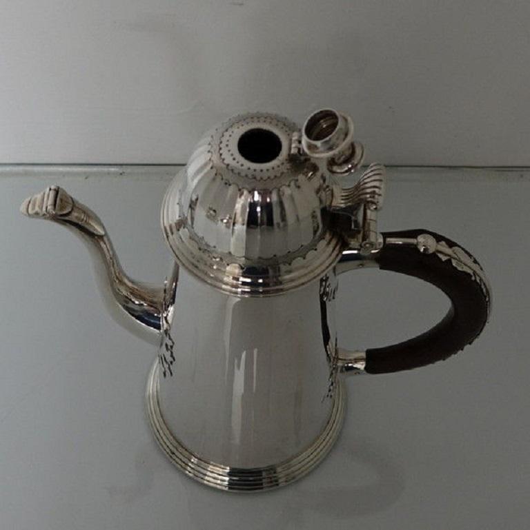 Modern 20th Century Sterling Silver Tea & Coffee Set London 1968 Richard Comyns For Sale 2