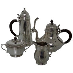 Vintage Modern 20th Century Sterling Silver Tea & Coffee Set London 1968 Richard Comyns