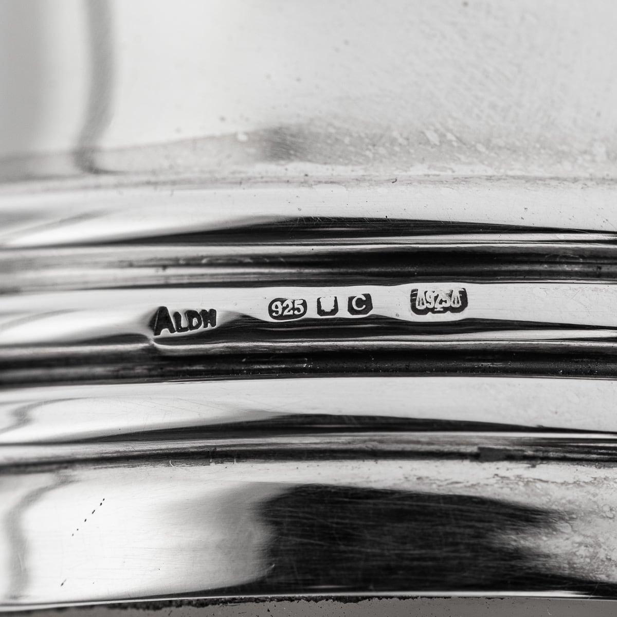 Modern 21st Century British Solid Silver Mounted Glass Wine Jug, Asprey c.2004 For Sale 8