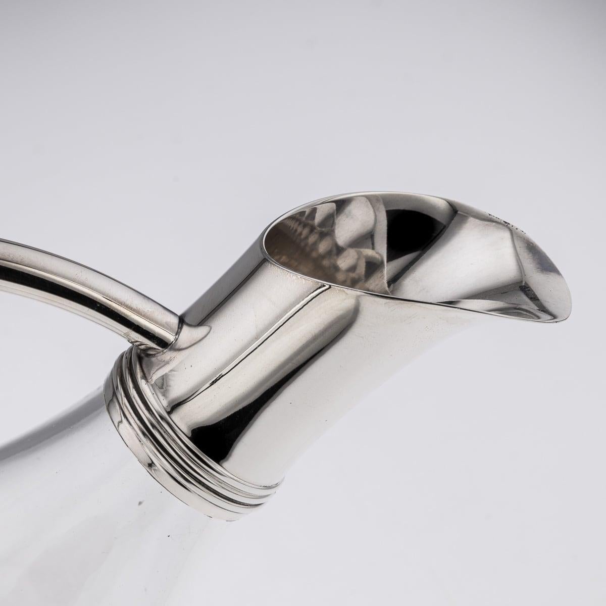 Modern 21st Century British Solid Silver Mounted Glass Wine Jug, Asprey c.2004 For Sale 4