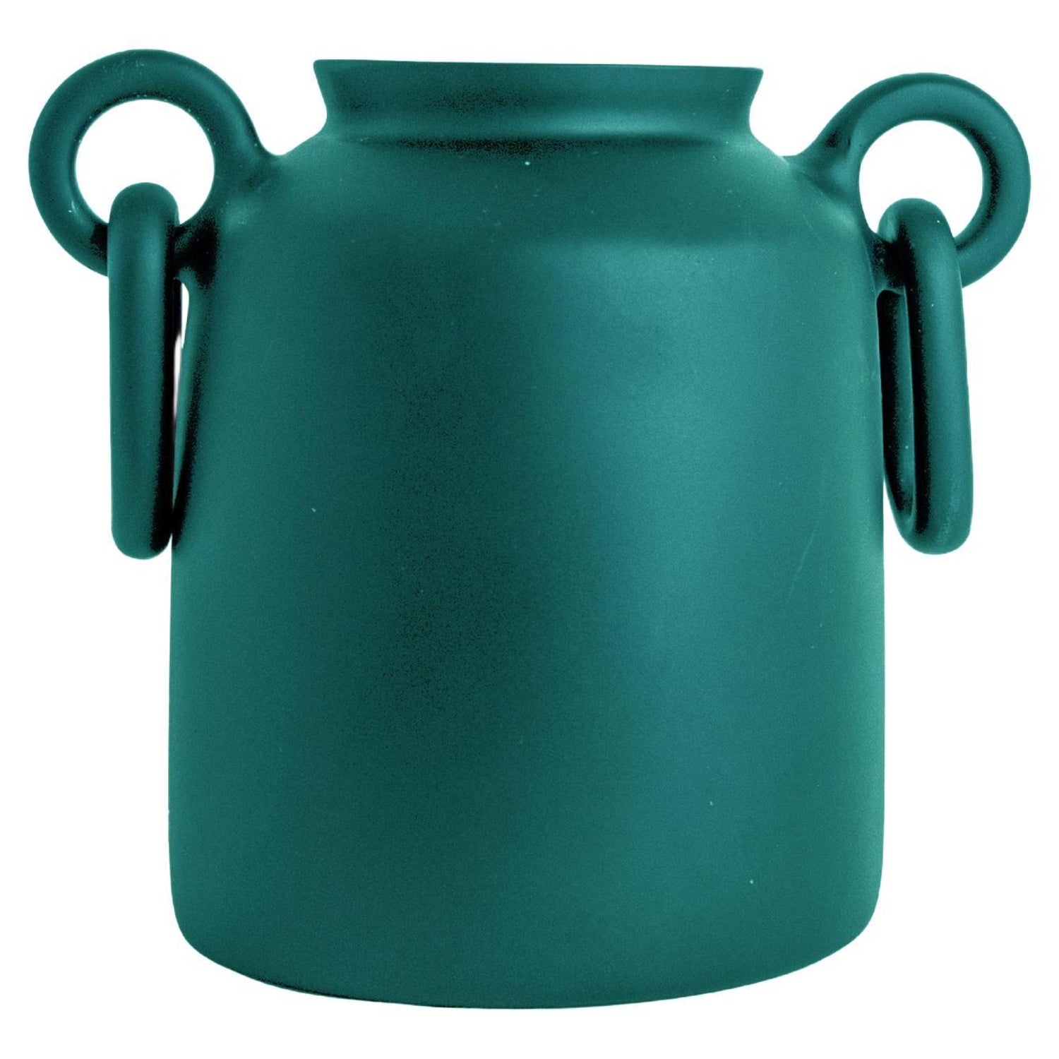 Modern 21st Century "Emerald Green Low Mitla" Resin Vase from Mexico For  Sale at 1stDibs