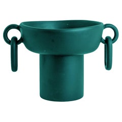 Modern 21st Century "Emerald Green Mazunte" Resin Vase from Mexico