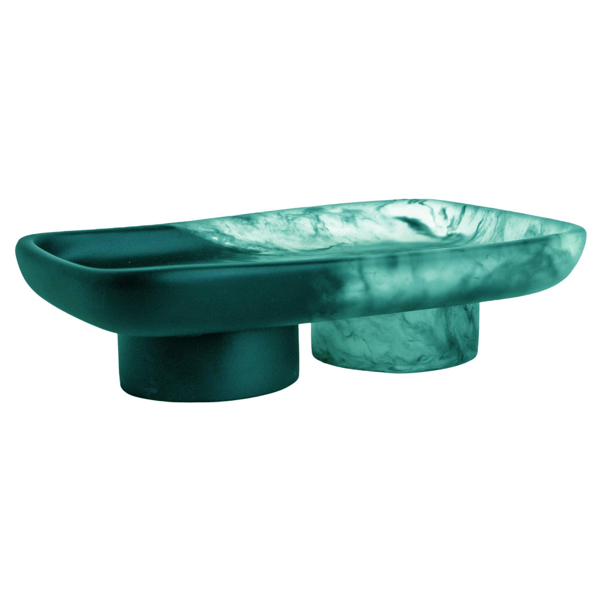 Modern 21st Century "Emerald Green Smoke Arteaga" Resin Vase from Mexico