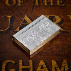 Modern 21st Century English Solid Silver Book Shaped Cigar Box, London c.2015