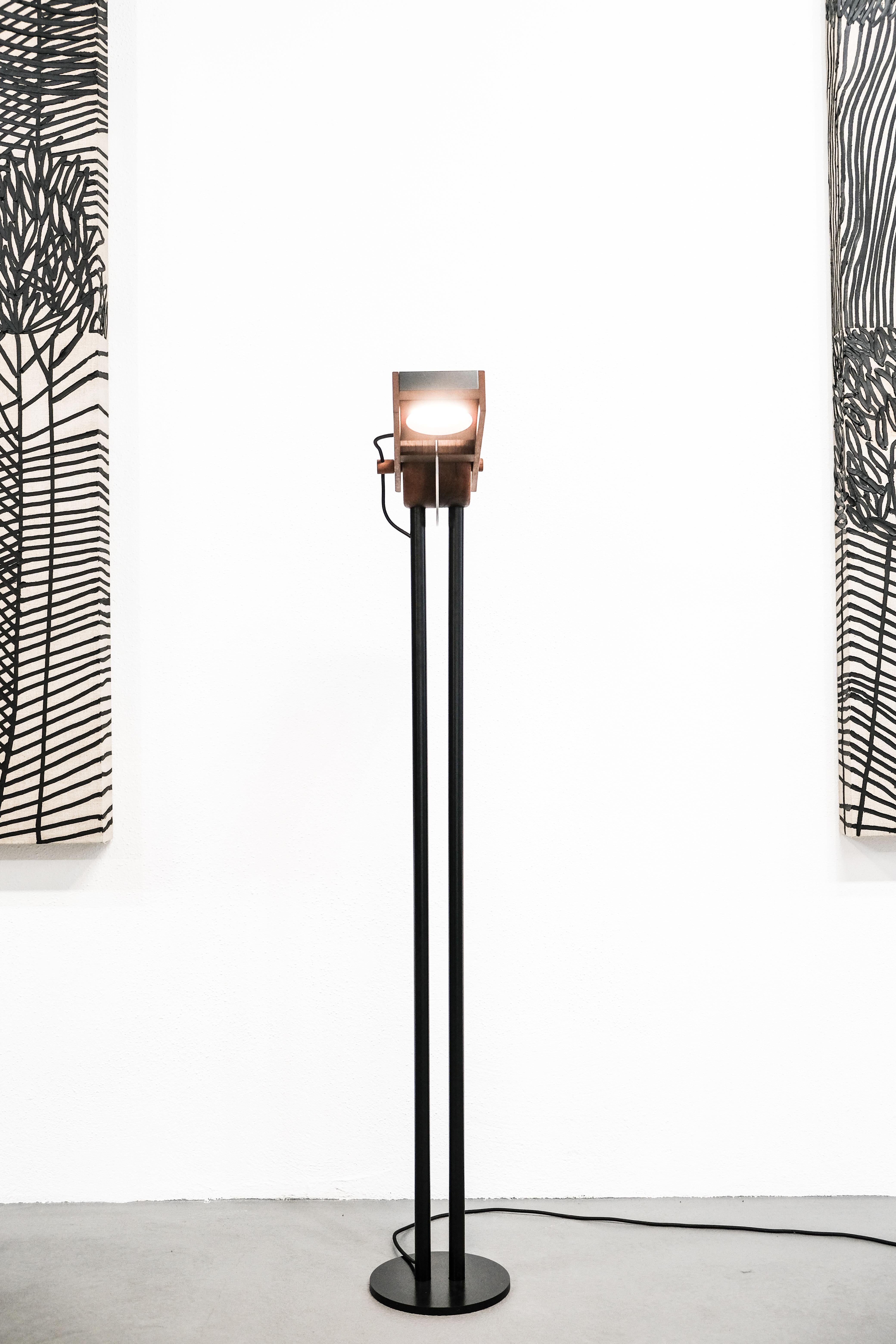 Portuguese Freno - Contemporary Handmade Light Adjustable Floor Lamp by Caio Superchi For Sale