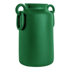 Modern 21st Century "Green high Mitla" Resin Vase from Mexico