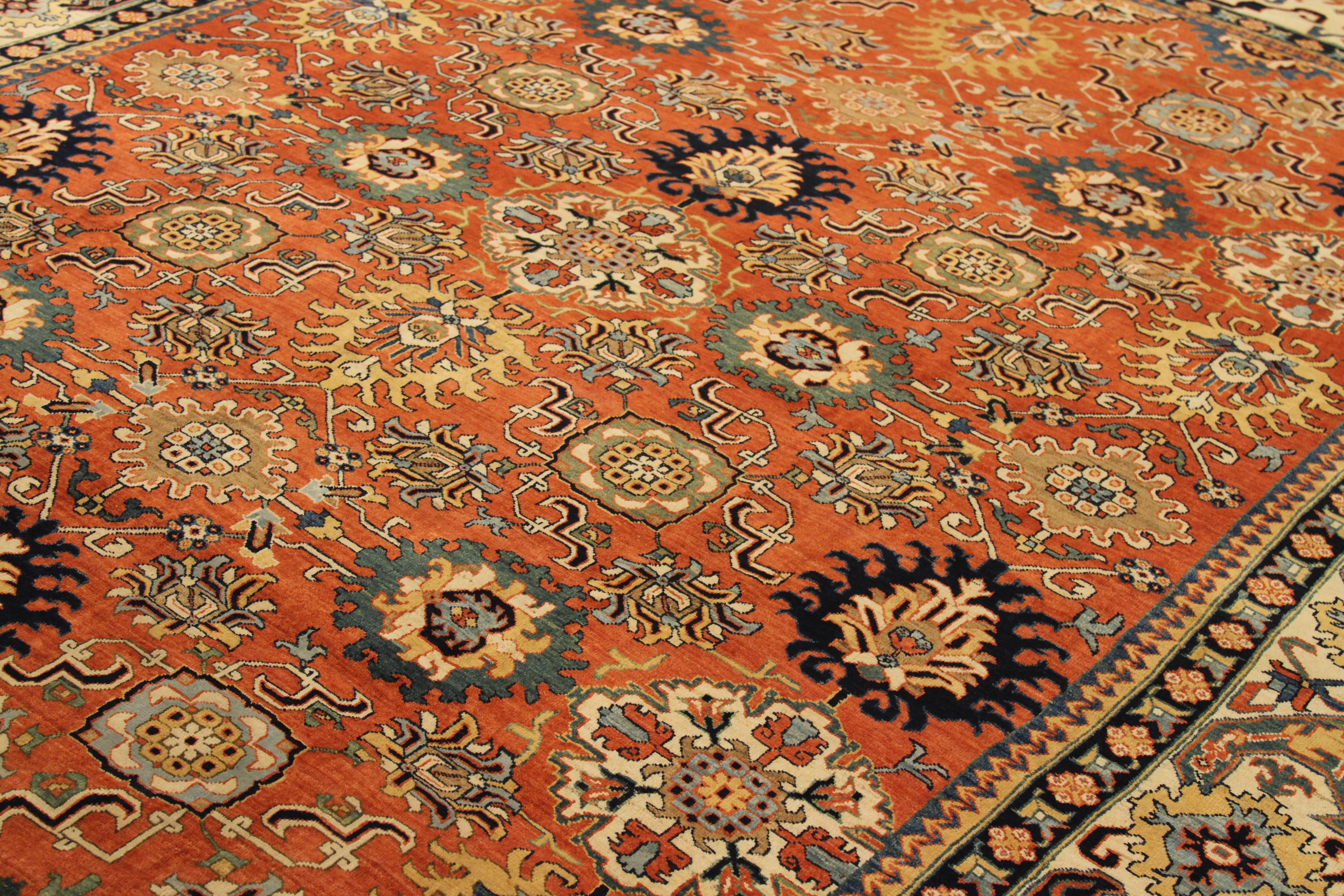 Modern 21st-Century Hand-Woven Persian Rug Sultanabad Design In New Condition For Sale In Dallas, TX