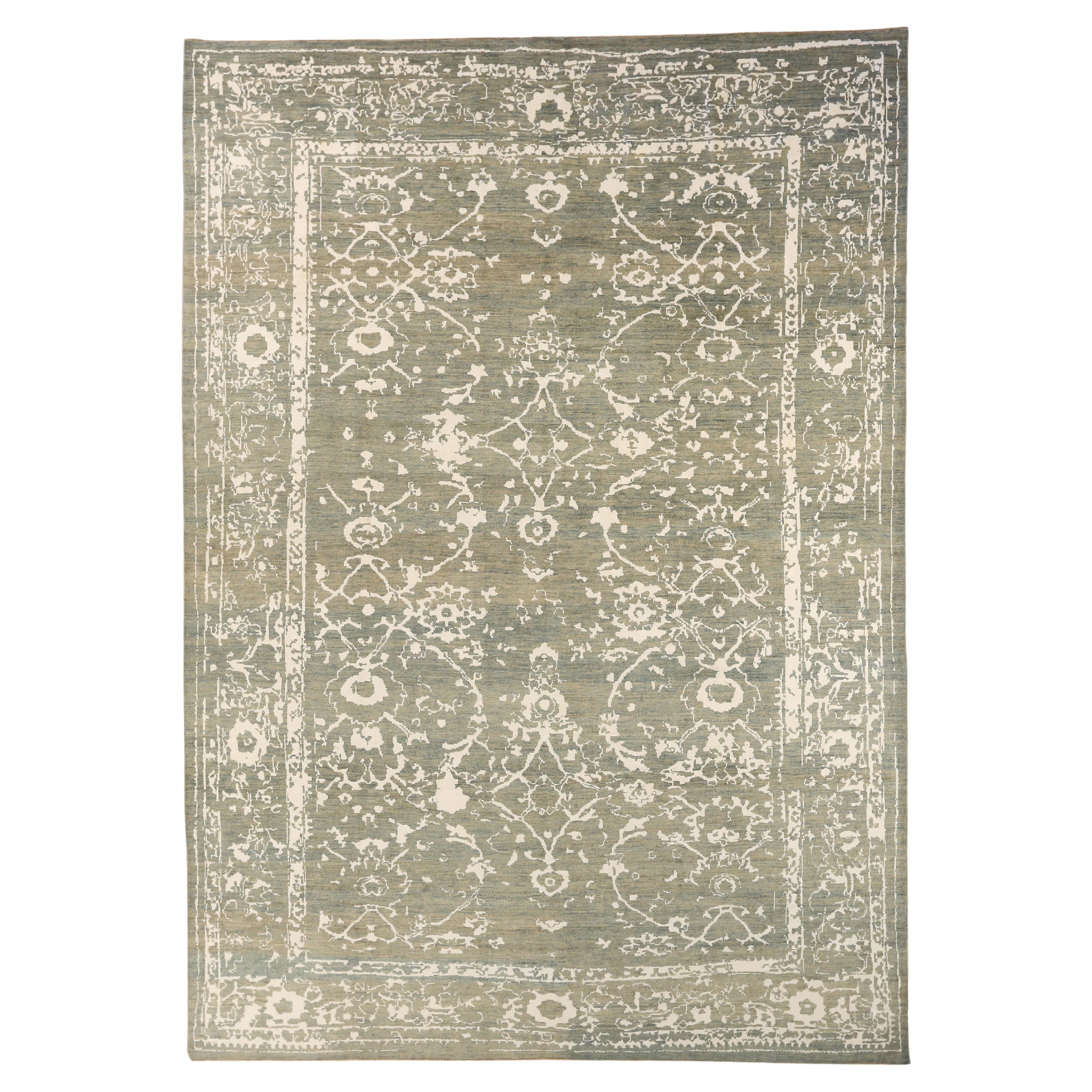 Modern 21st-Century Hand-Woven Persian Rug Sultanabad Design For Sale