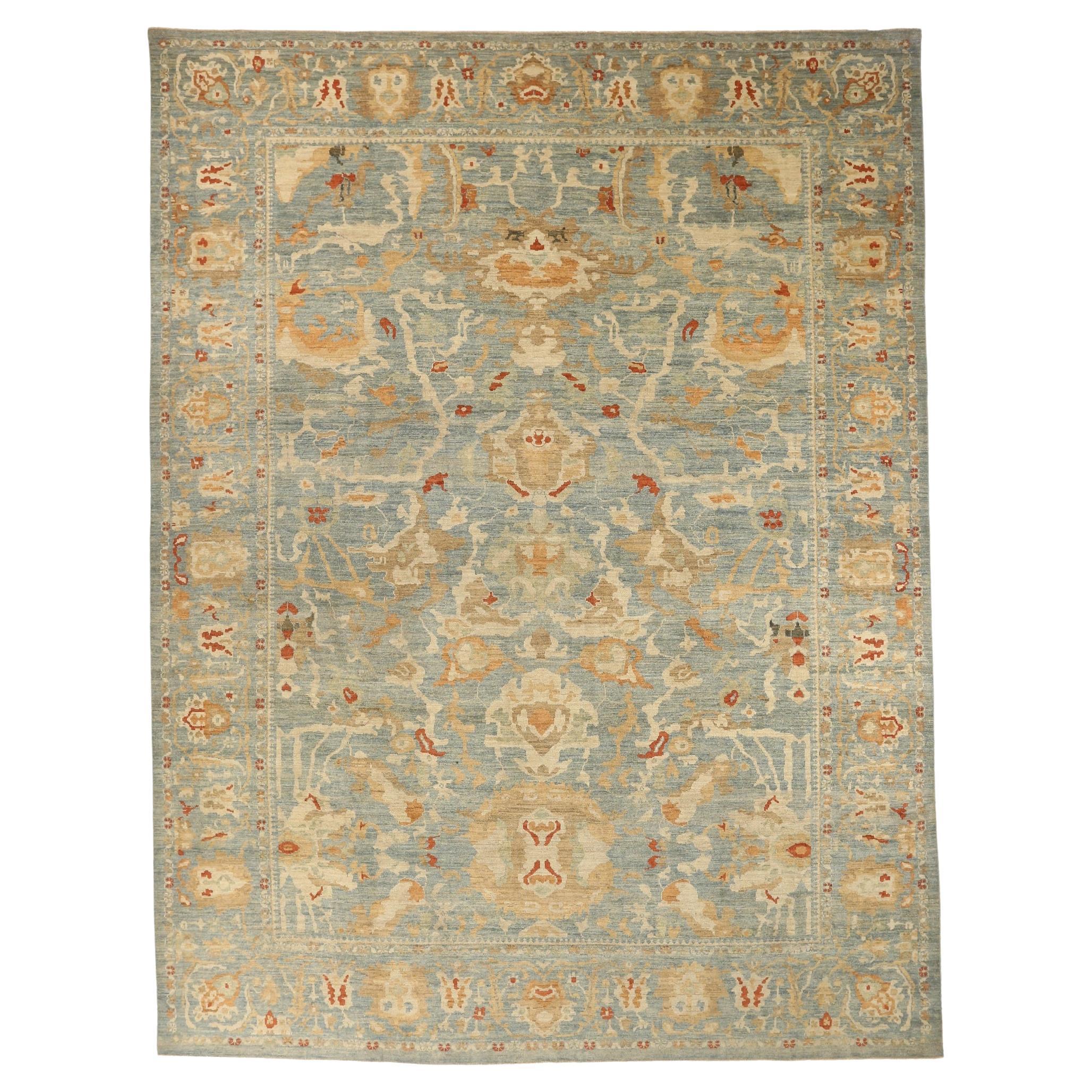 Tapis persan moderne du 21e siècle tissé à la main, design Sultanabad