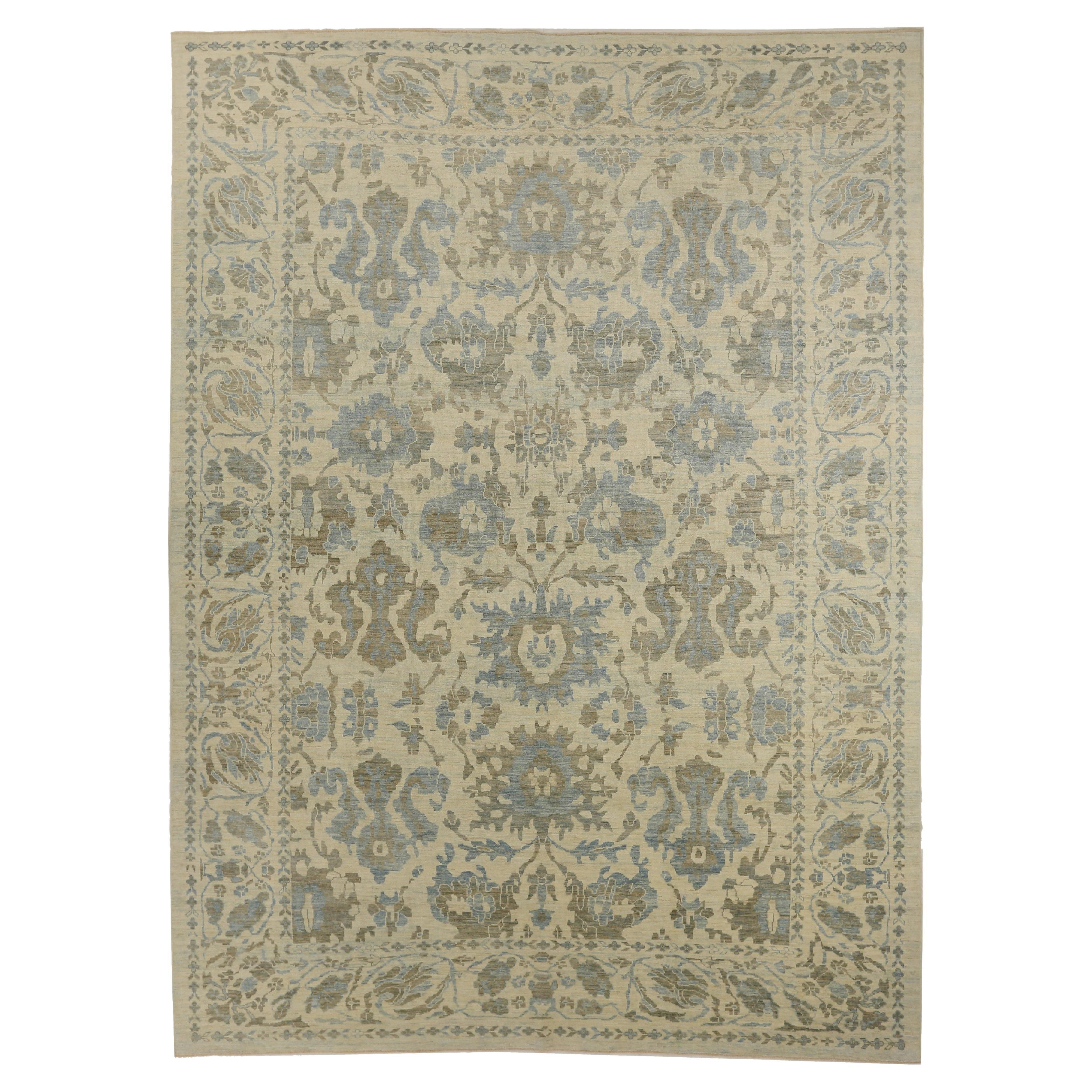 Modern 21st-Century Hand-Woven Persian Rug Sultanabad Design For Sale