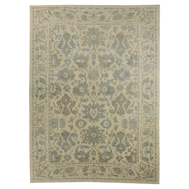 Modren Rug Iran Modern 21st-Century Hand-Woven Persian Rug Sultanabad Design For Sale ...