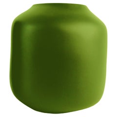 Modern 21st Century "Lime Green Low Tara" Resin Vase from Mexico