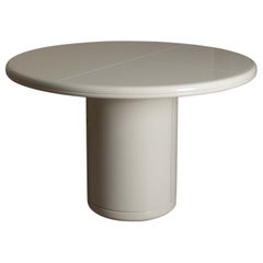 Modern, 21st Century, Oak, Wood, Round, Lacquered, Moon Dining Table