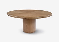 Moderno, XXI secolo, Oak, Wood, Rotondo, Naturale, Tavolo da pranzo Moon