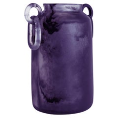 Modern 21st Century "Purple smoke high Mitla" Resin Vase From Mexico
