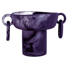 Modern 21st Century "Purple Smoke Mazunte" Resin Vase from Mexico