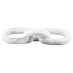 Modern 21st Century "White Papantla Links" Resin Chain from Mexico