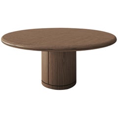 Modern, 21st Century, Oak, Wood, Round, Natural, Moon Dining Table
