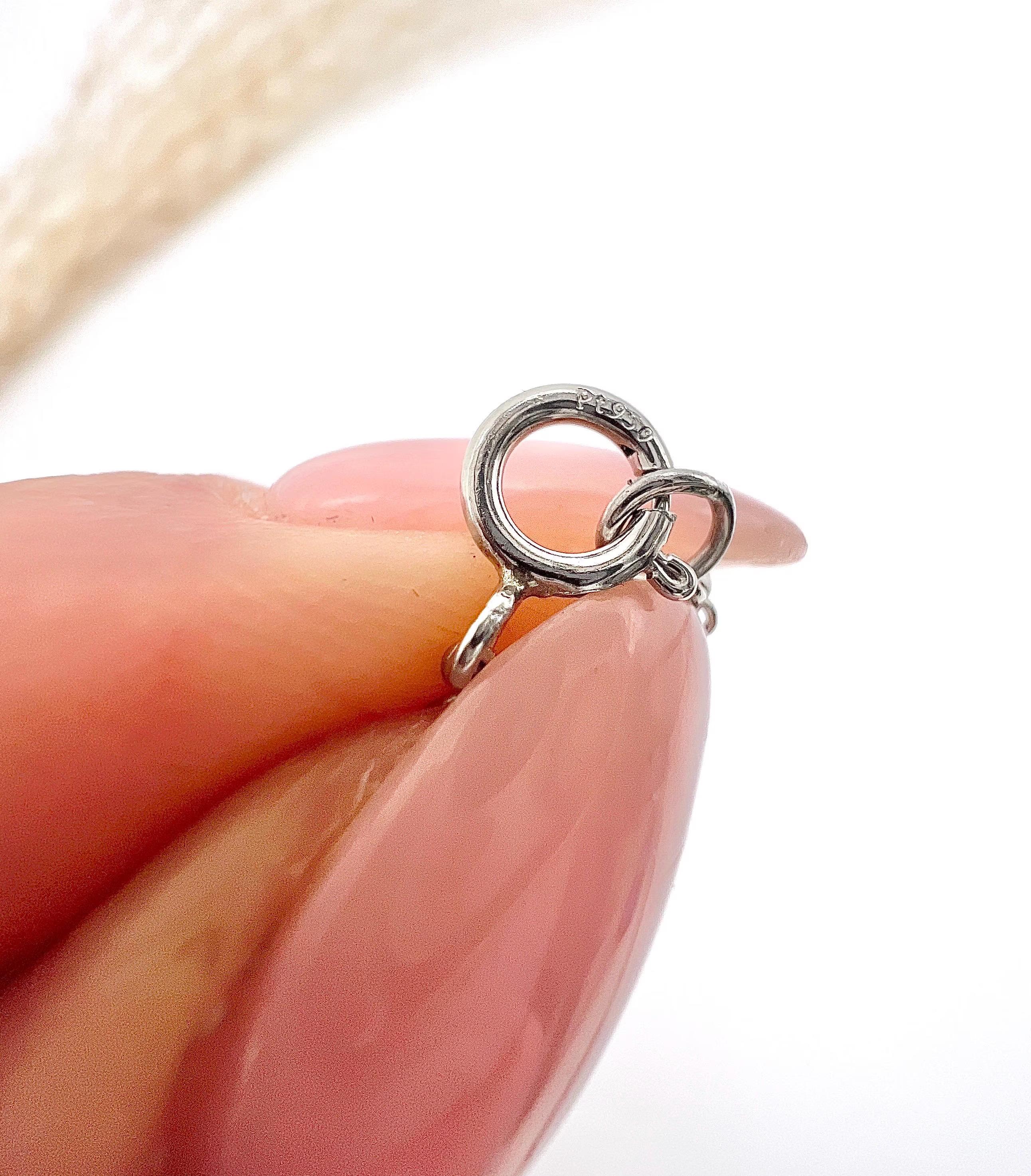 da uomo o donna Catena moderna da 22 pollici, stampata in platino, A Link con chiusura ad anello con bullone in vendita