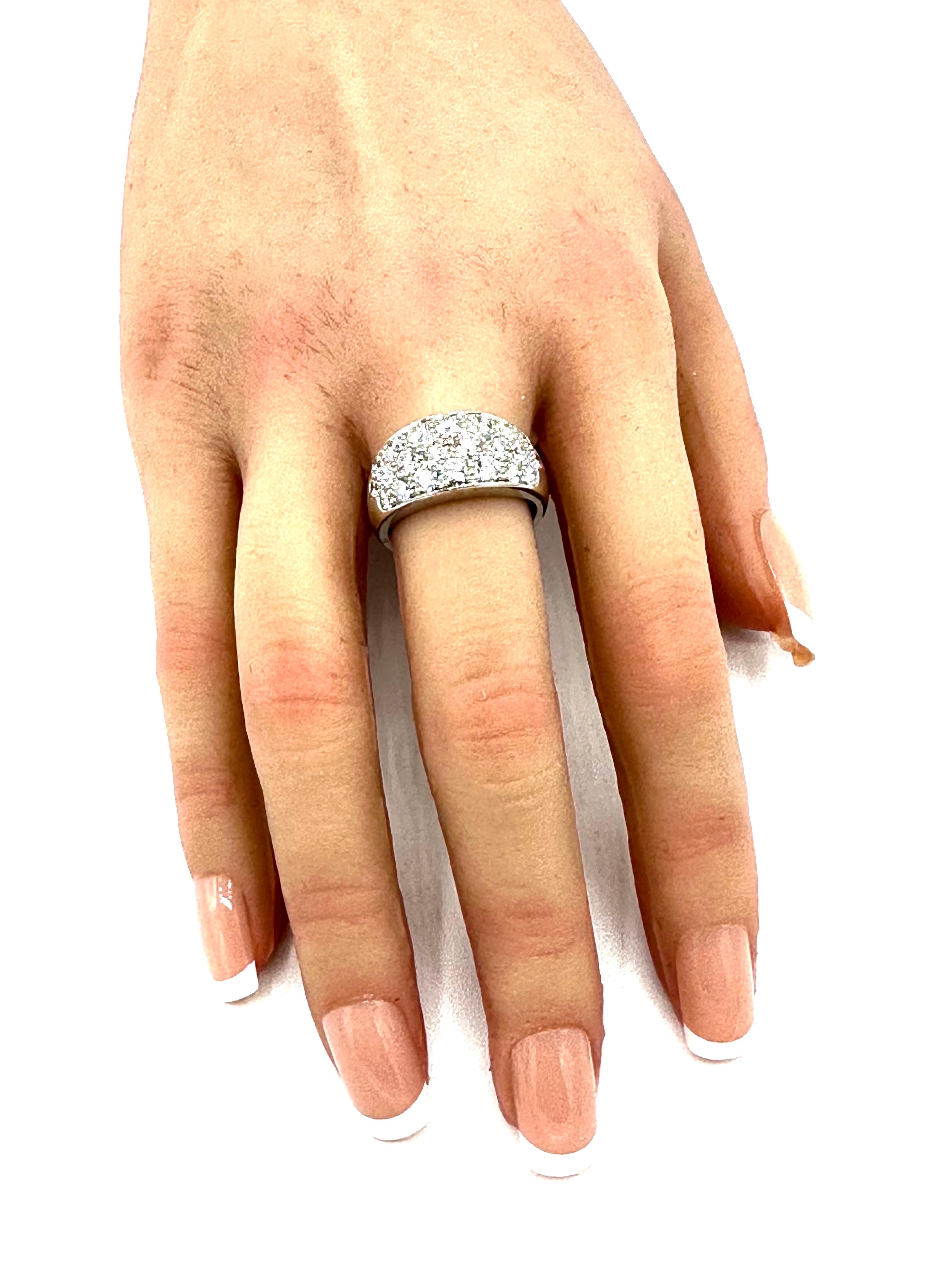 Modern 2.20 Carat Round Brilliant Diamond and Platinum Wide Band Ring 5