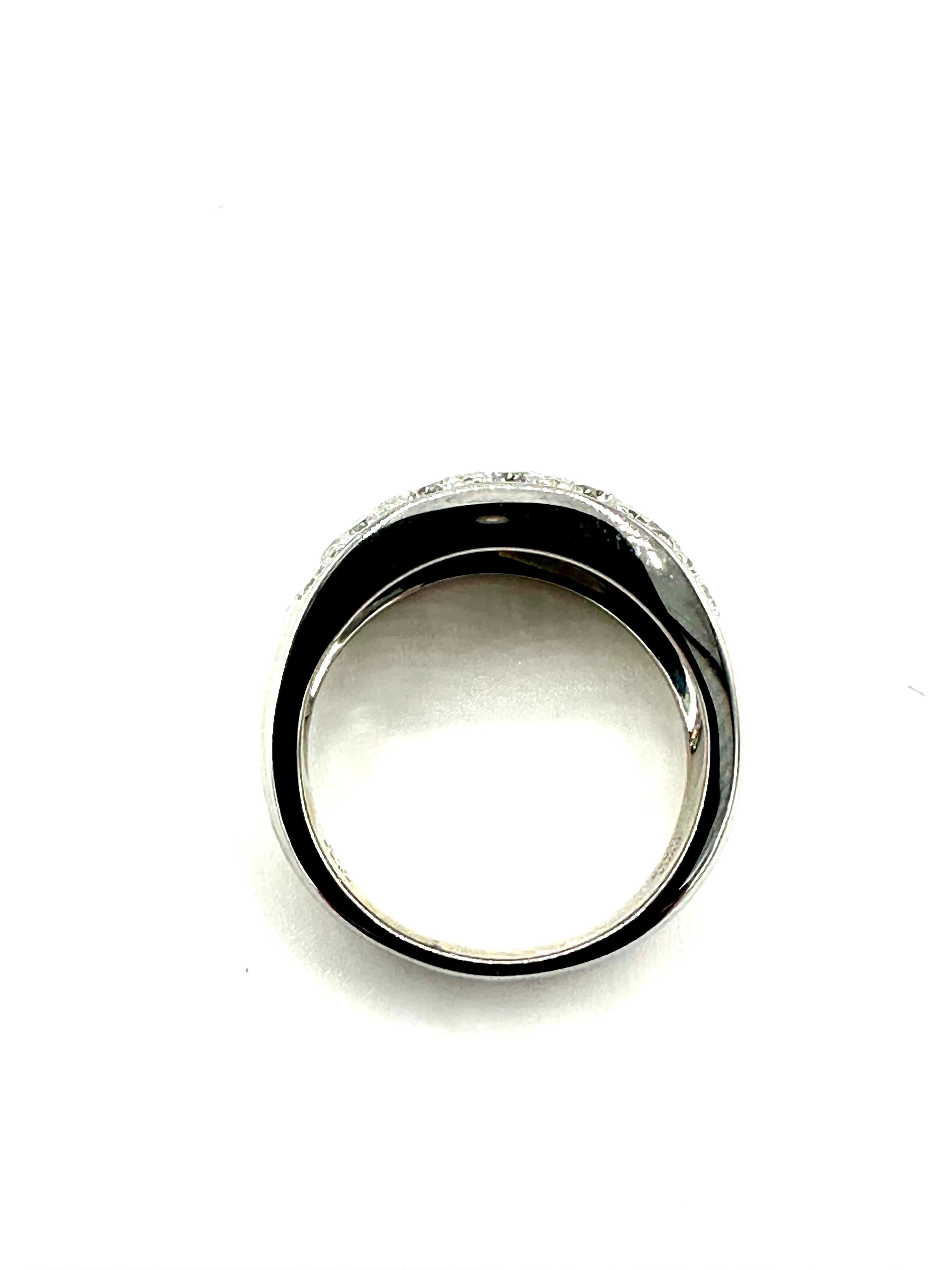 Modern 2.20 Carat Round Brilliant Diamond and Platinum Wide Band Ring 2