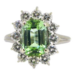 Modern 2.26ct Mint Tourmaline
Diamonds Ring, 18kt White Gold and Platinum Modern 2.26ct Mint Tourmaline
Diamonds Ring, 18kt White Gold and Platinum