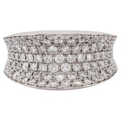 Modern 2.28 carat total weight diamond platinum cocktail ring
