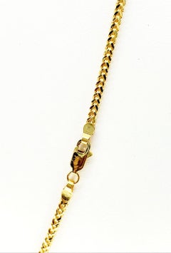 Modern 22 Karat Franco Link Chain with Rare Lobster Lock 916