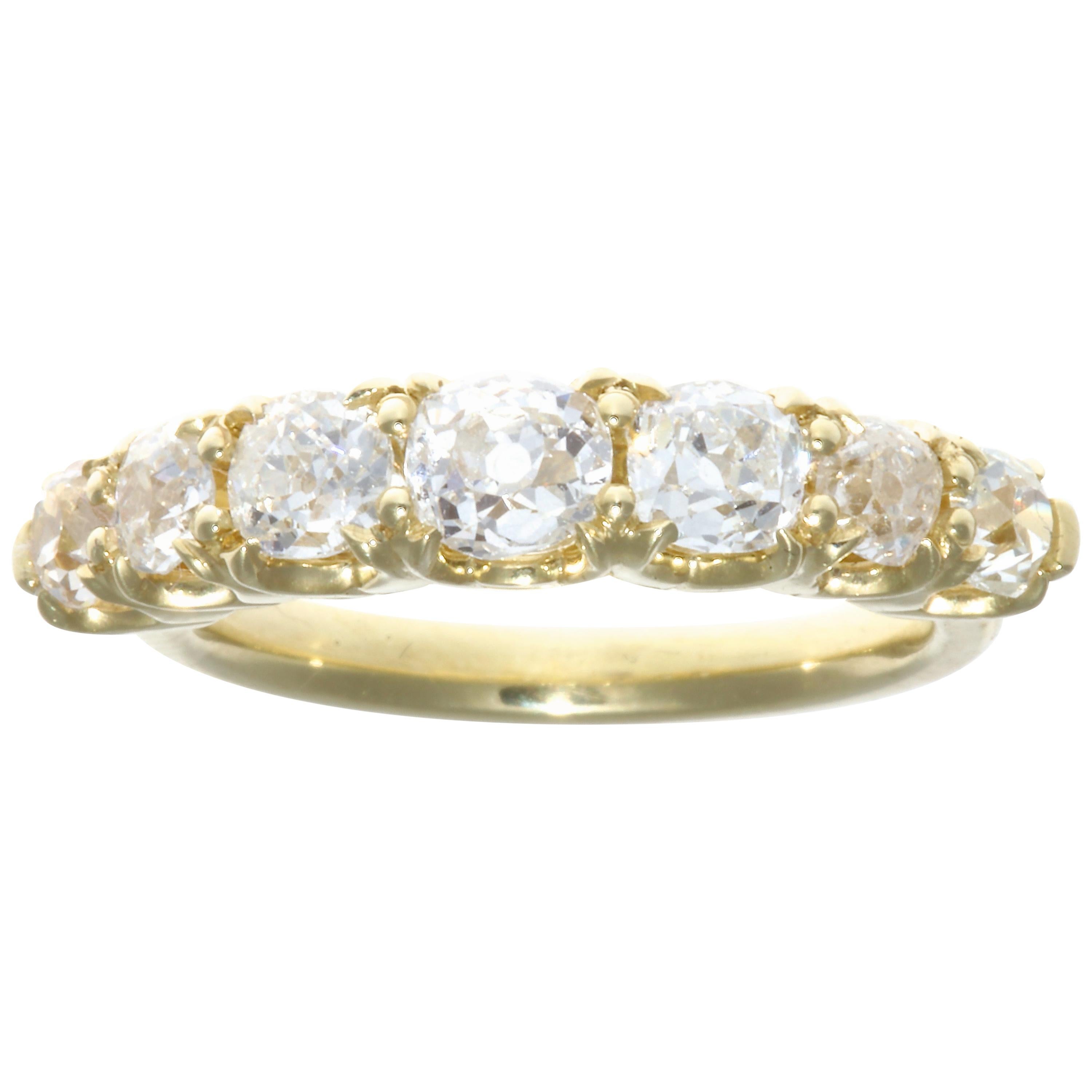 2.42 Carat Old Mine Cut Diamond 18 Karat Gold Ring