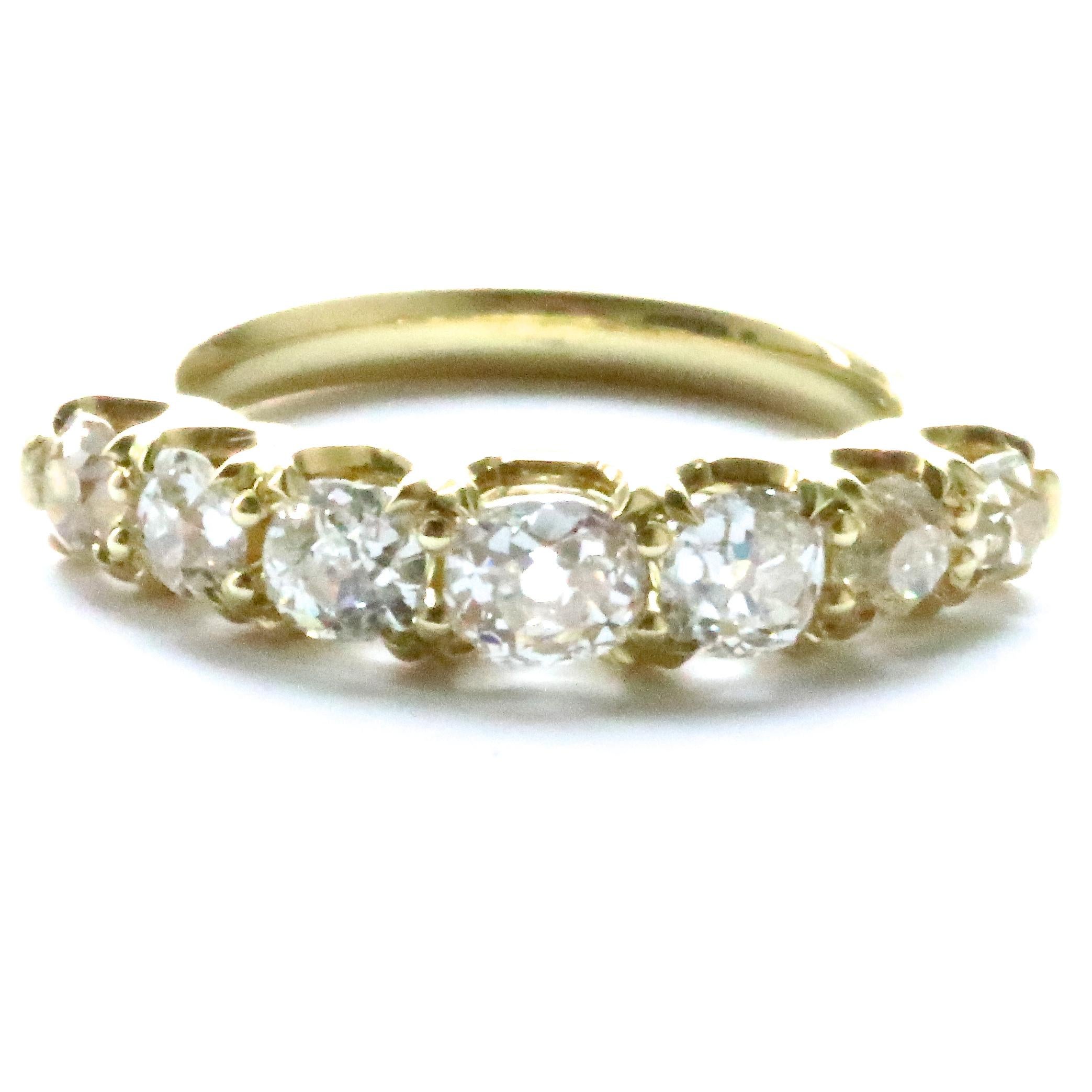 Victorian 2.42 Carat Old Mine Cut Diamond 18 Karat Gold Ring