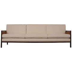 Modern 3 Cushion Sofa in the Manner of Edward Wormley