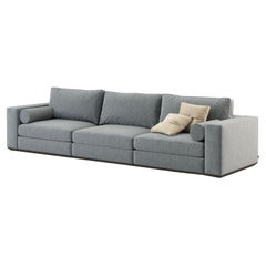 Modern 3 Seats Fortune Sofa Made with Wood and Textile, Handmade by Stylish Club