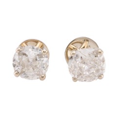 Orecchini moderni con diamanti da 3,43 carati di peso totale in oro bianco 18k