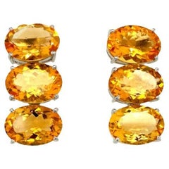 Antique Modern 37.20 Carats Citrine Earrings Crafted in 925 Sterling Silver Gift for Her