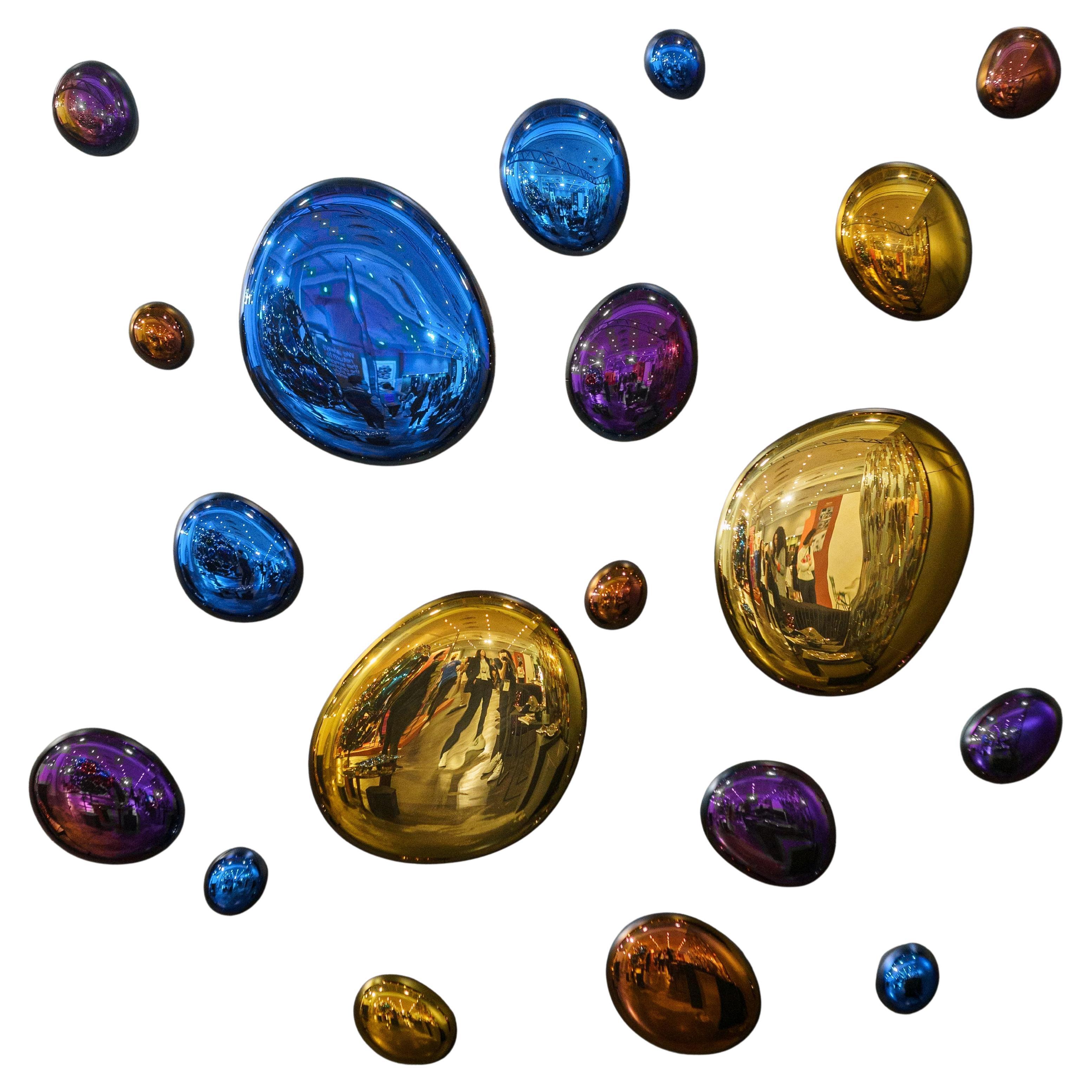 Moderne 3D-Tropfen Wanddekoration Komposition bunt