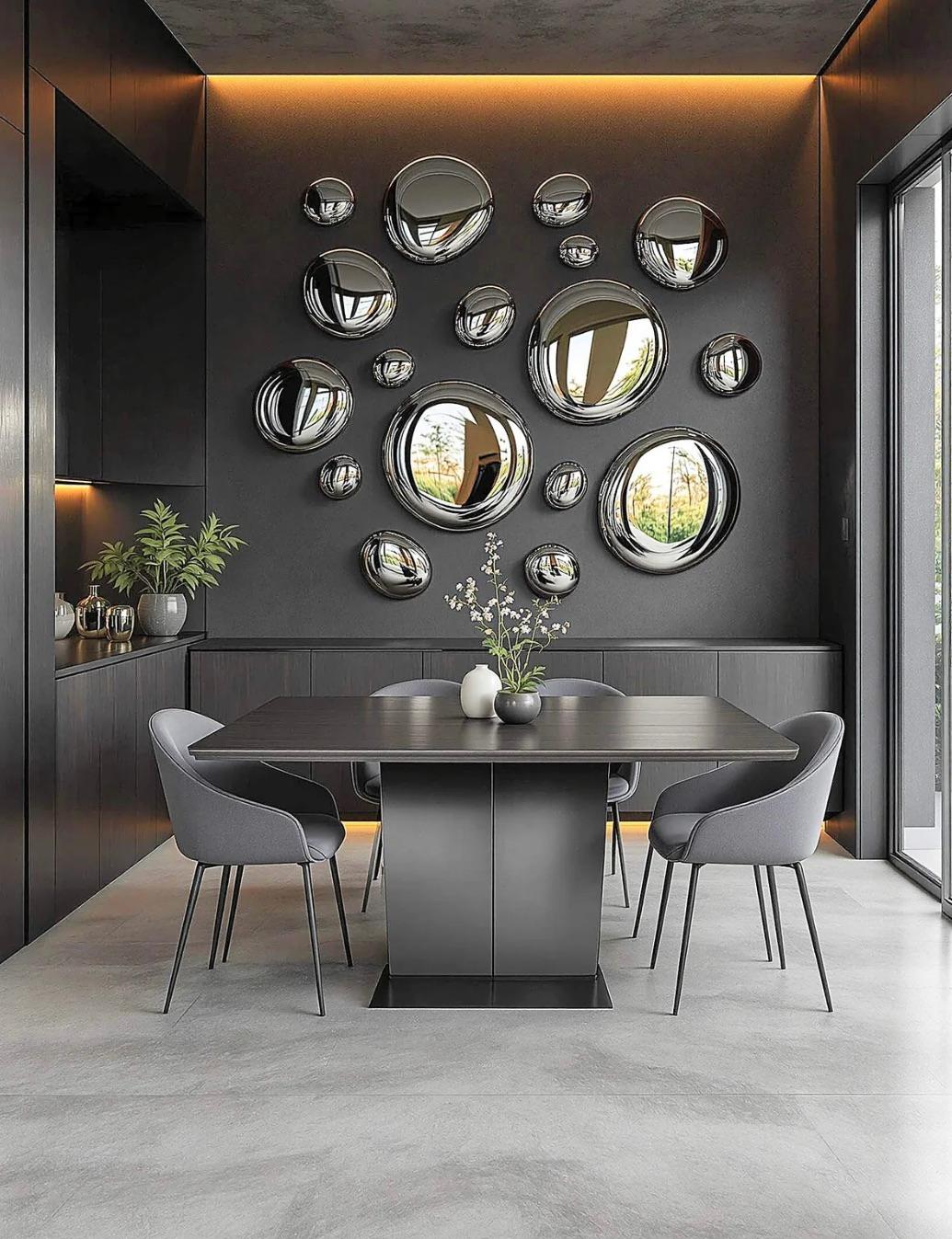 Europeo Modern-Decor a gocce 3D Composizione Argento in vendita