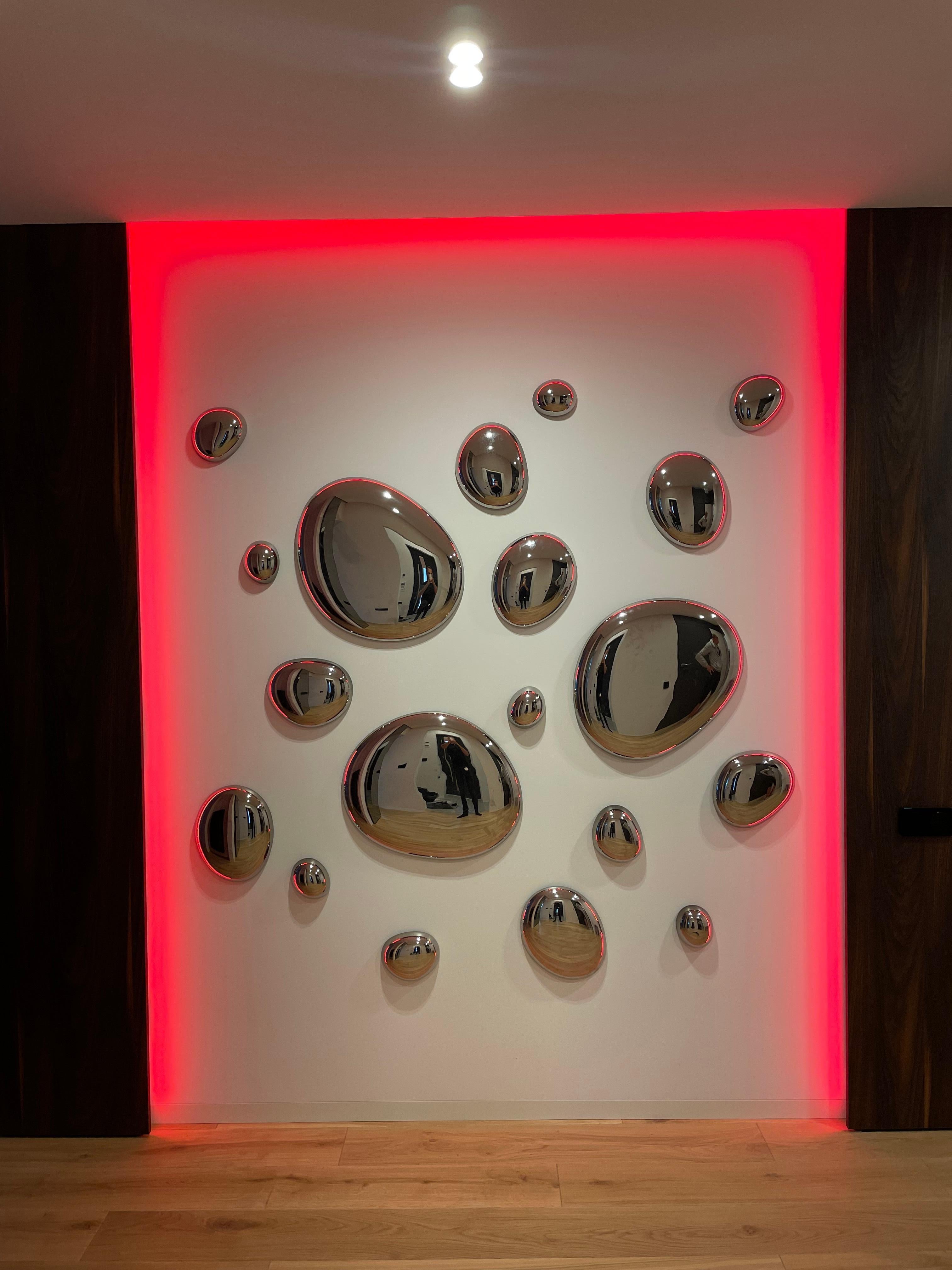 Fatto a mano Modern-Decor a gocce 3D Composizione Argento in vendita