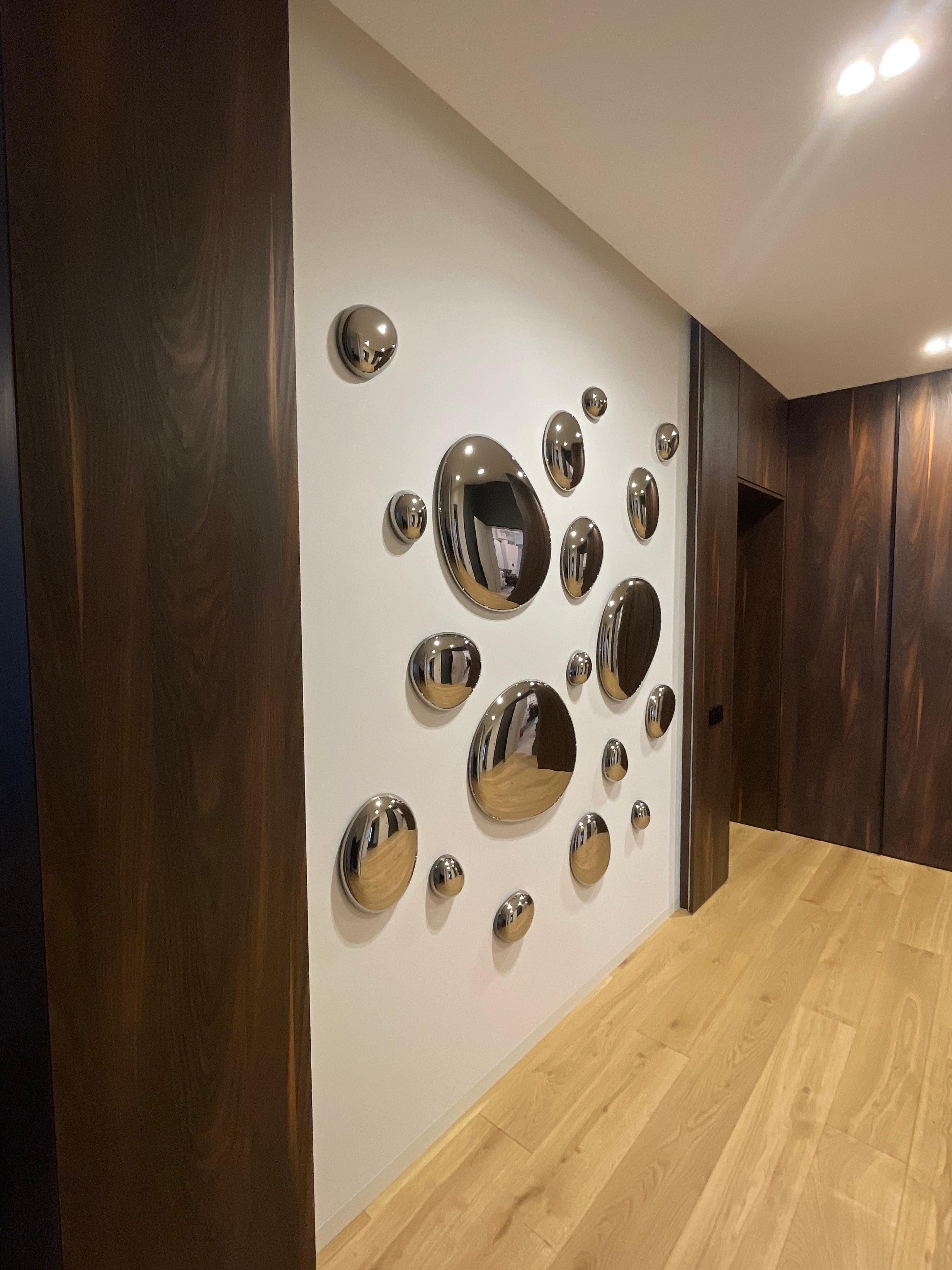 XXI secolo e contemporaneo Modern-Decor a gocce 3D Composizione Argento in vendita