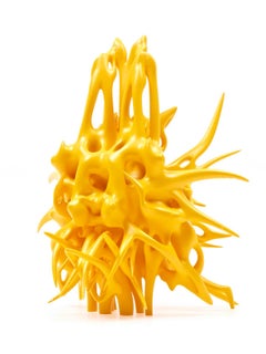 Modern 3d Print Sculpture "ANIHUAB" by Nick Ervinck Yellow Unique Edition