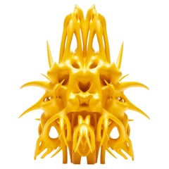Modern 3d Print Sculpture "ANIHUAB" by Nick Ervinck Yellow Unique Edition
