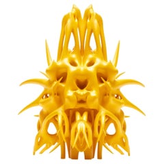 Modern 3d Print Sculpture "ANIHUAB" by Nick Ervinck Yellow Unique Edition