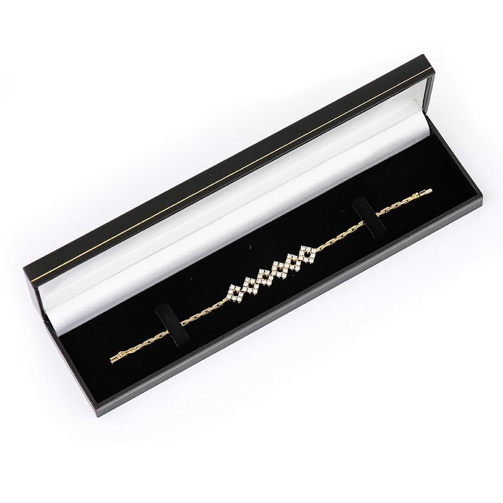 Modern 4.80 Carat Diamond Bracelet and Necklace Set 18 Karat Yellow Gold 9