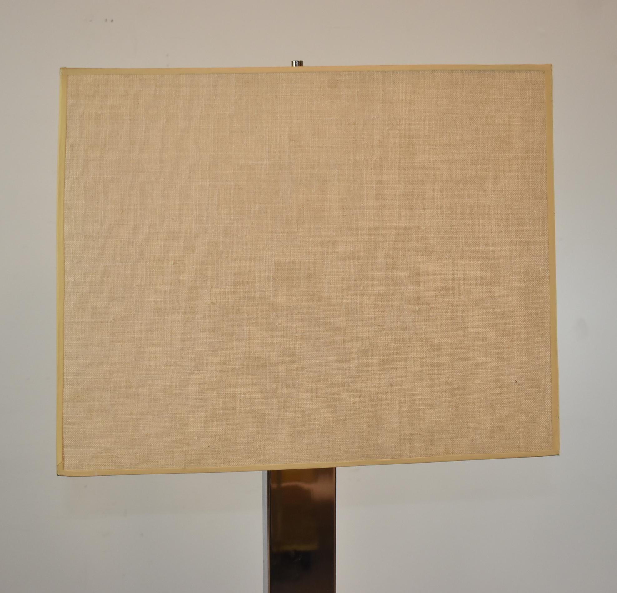 Modern 5 Socket Floor Lamp in Chrome In Good Condition For Sale In Toledo, OH