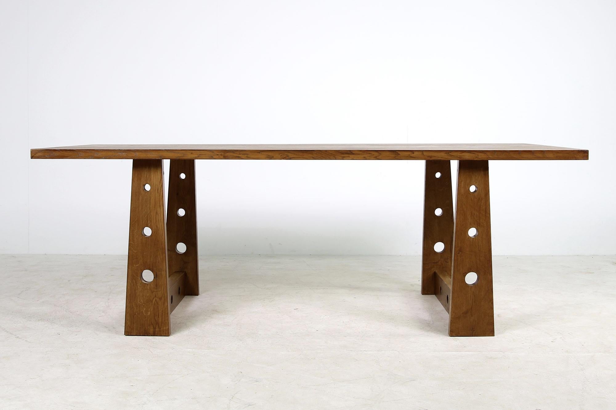 Modern Dining Room Table Solid Oak Contemporary Nathan Lindberg Mod. #04 For Sale 9
