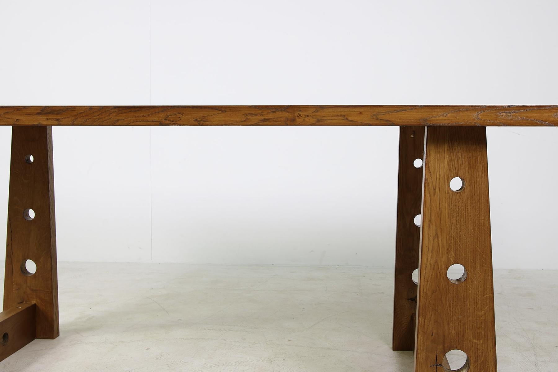 German Modern Dining Room Table Solid Oak Contemporary Nathan Lindberg Mod. #04 For Sale
