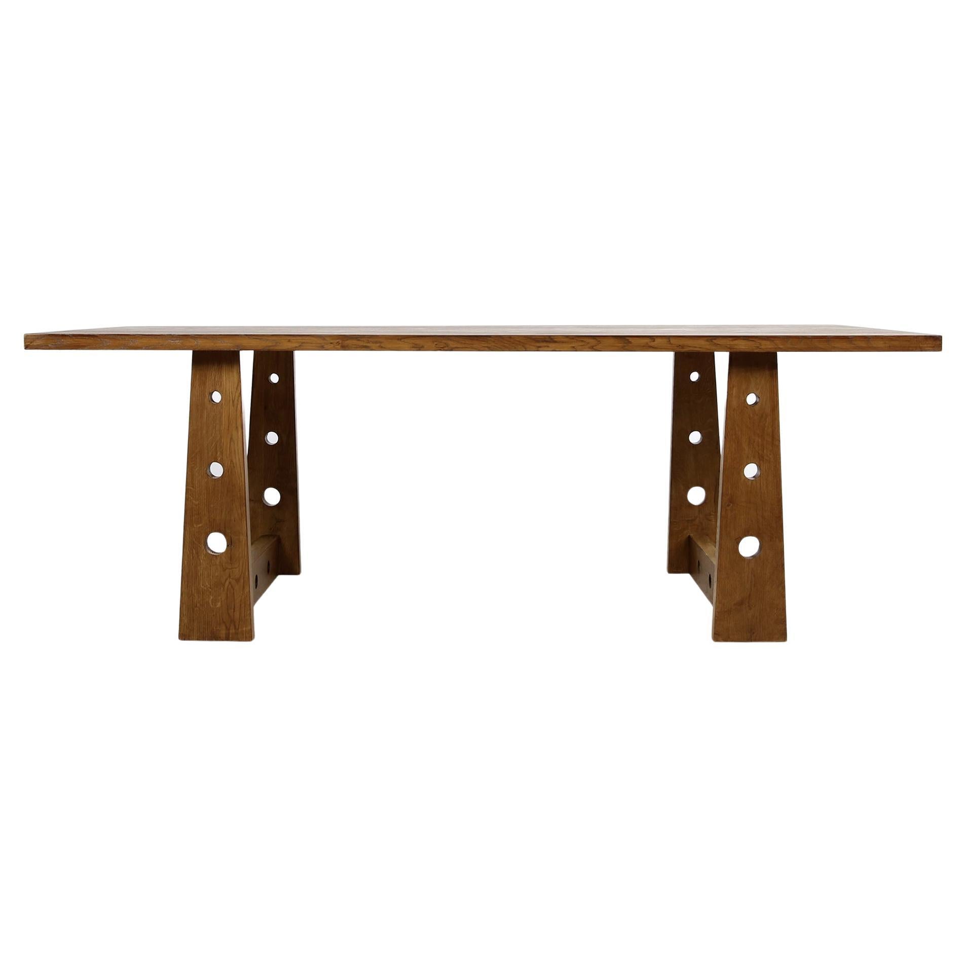Modern Dining Room Table Solid Oak Contemporary Nathan Lindberg Mod. #04 For Sale