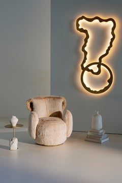 Scultura da parete moderna 7 Cidades in foglia d'oro realizzata a mano in Portogallo Greenapple