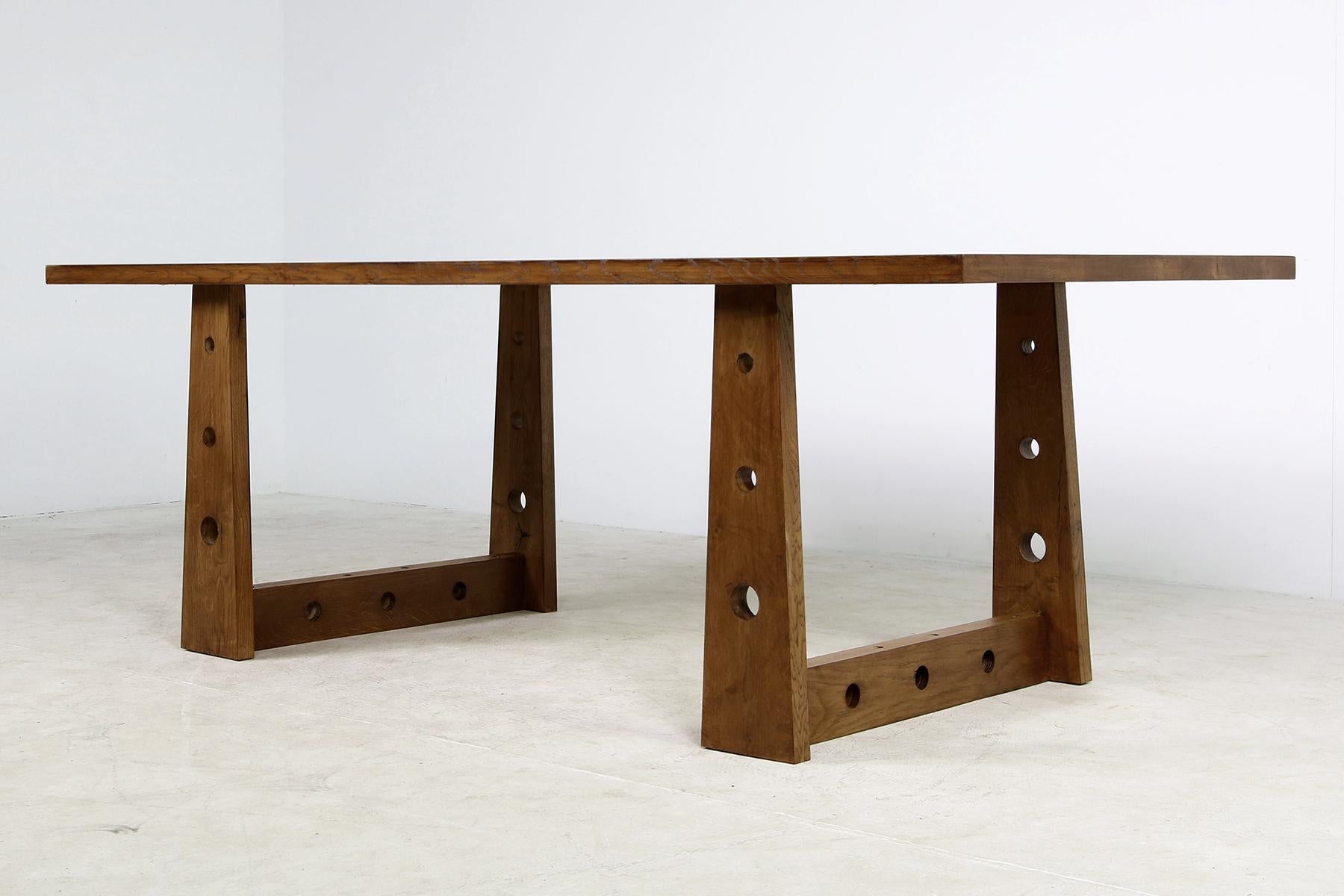 Wood Modern Dining Room Table Solid Oak Contemporary Nathan Lindberg Mod. #04 For Sale