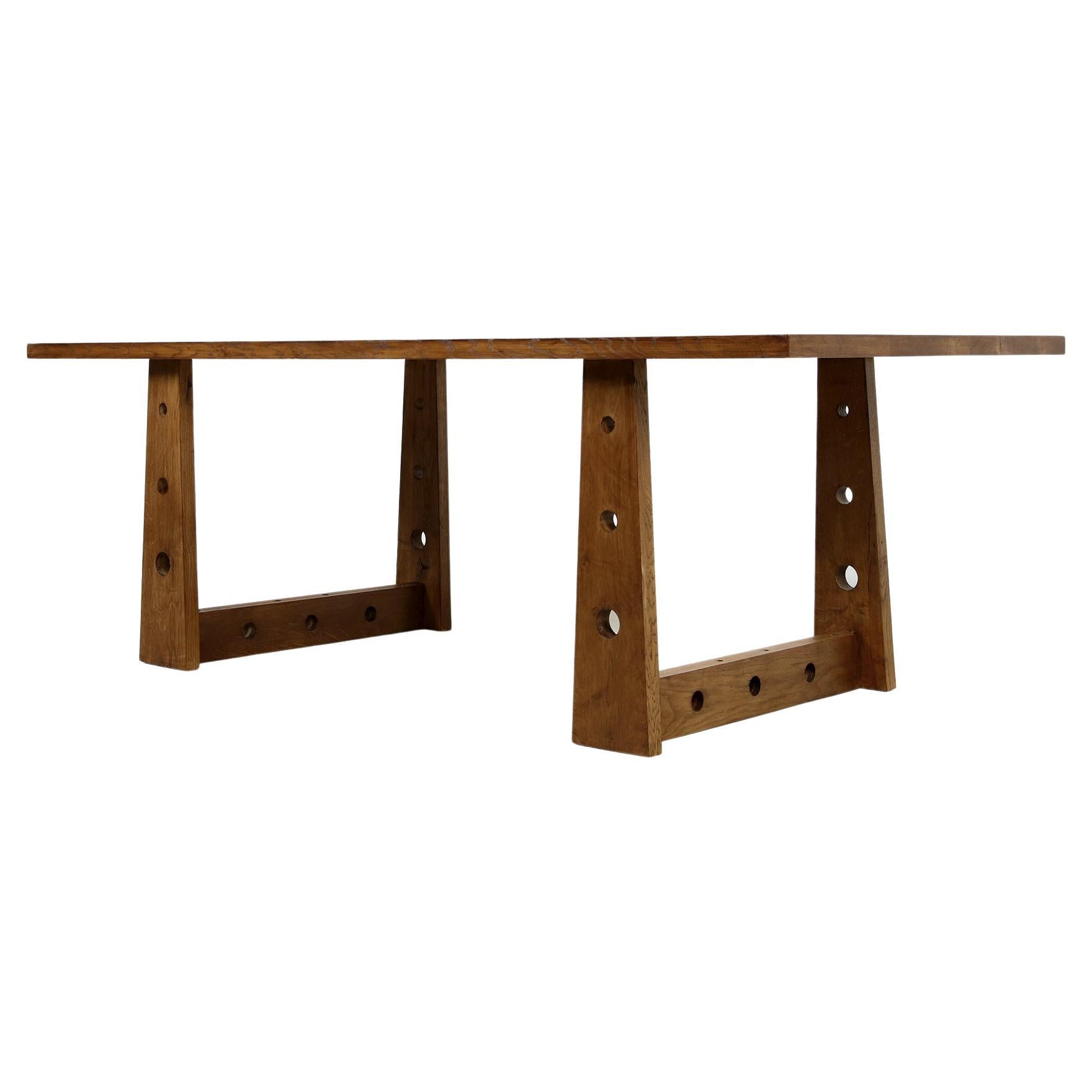 Modern Dining Room Table Solid Oak Contemporary Nathan Lindberg Mod. #04 For Sale