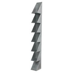 Modern 8-Foot Aluminum Bookshelf by Clay Brown, Minimalist Design